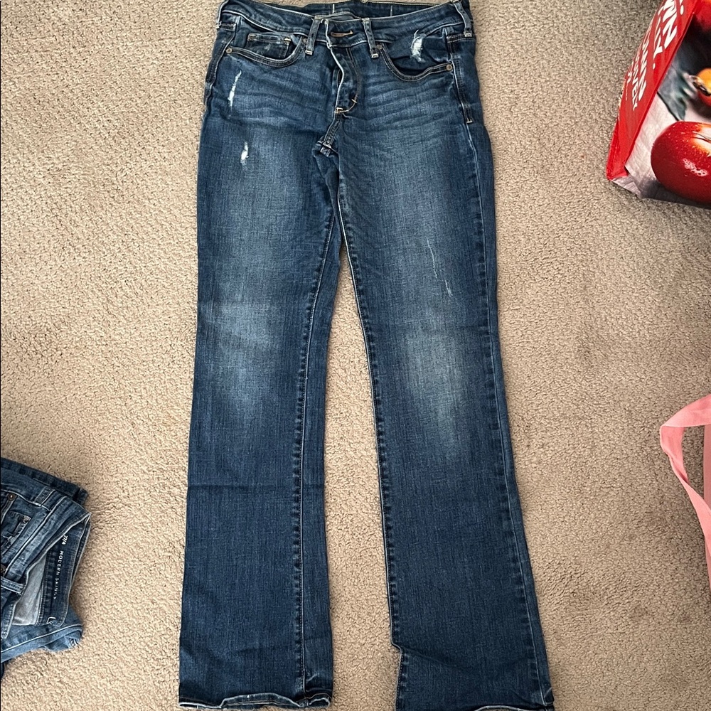 Abercrombie & Fitch Dark Blue Boot Cut Jeans